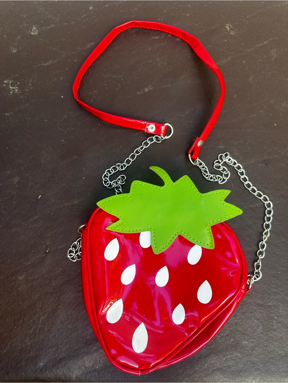 Dolls Kill Red & Green Strawberry Shoulder Bag